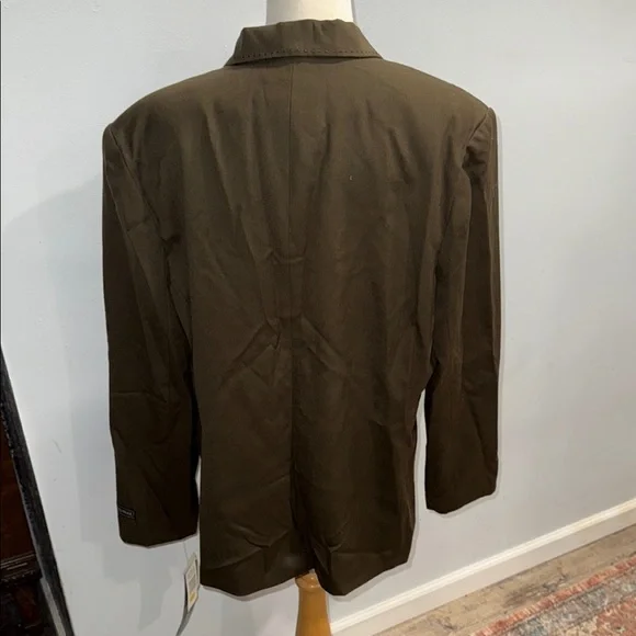 Sag Harbor Women's Olive Wool Blazer - Picture 7 of 7